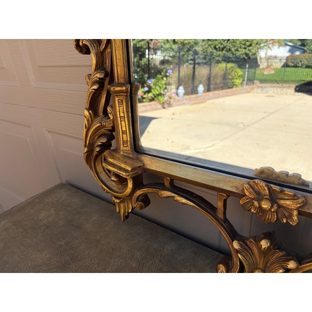 Early 20th Century French Louis XV Carved Giltwood Wall Mirror For Sale - Image 16 of 18