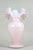 Absolute lovely 20th century pink glass vase with frilly edge coming from the famous early Art Nouveau period in Austria...