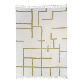 Hand-Knotted Wool Premium Rug by Azele Studio For Sale