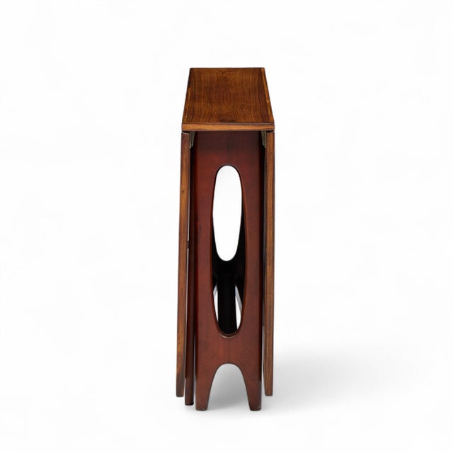 Mid 20th Century Bendt Winge Mid Century Norwegian Rosewood Drop-Leaf Rosewood Dining Table For Sale - Image 5 of 9