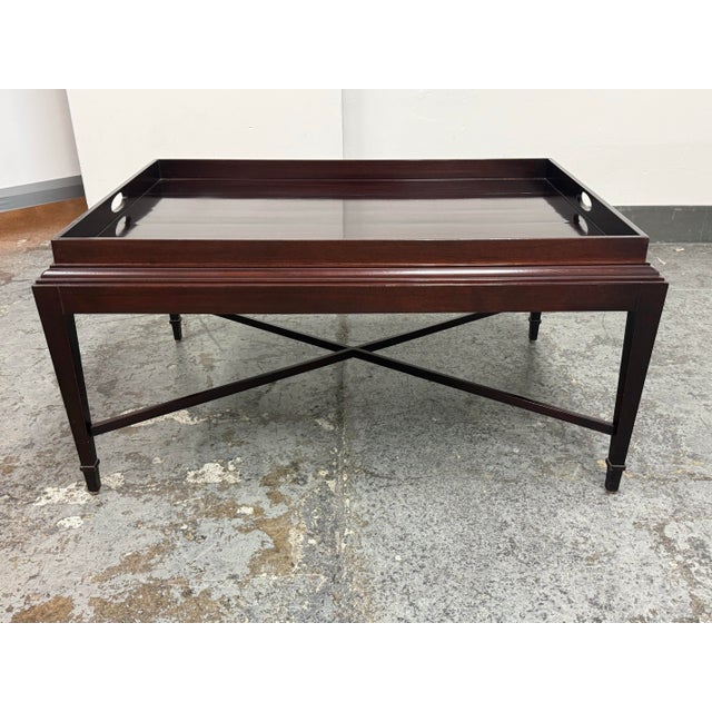 Design Plus Gallery presents the Tray-Top Occasional Table by Barbara Barry from Baker Furniture. Designed with restrained...