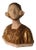 Circa 1890 Royal Portrait Marble Gilt Bronze Bust of Dutch Queen Wilhelmina of the Netherlands - Sig For Sale