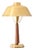 Scandinavian Modern Table Lamp in Brass and Mahogany attributed to Hans Bergström, 1950s For Sale