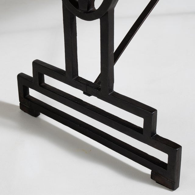 Cast Iron Bistro Table with Oak Top, Antique, France, 20th Century For Sale - Image 9 of 18