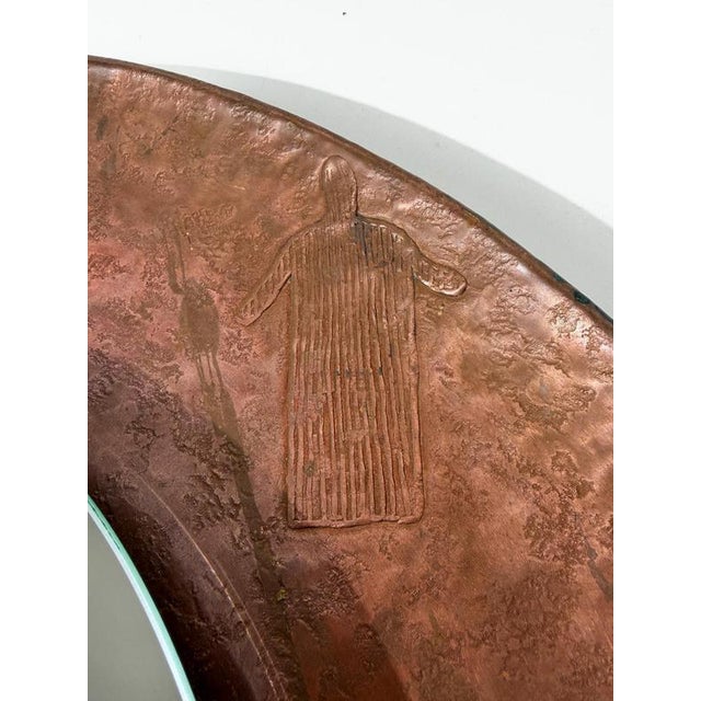Mid-Century Modern Italian Sculptural Copper Mirror by Angelo Bragali, 1950s For Sale - Image 10 of 18