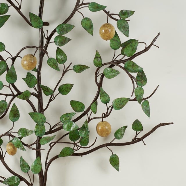 1950s Vintage Italian Tole Lemon Tree Sculpture For Sale - Image 5 of 12