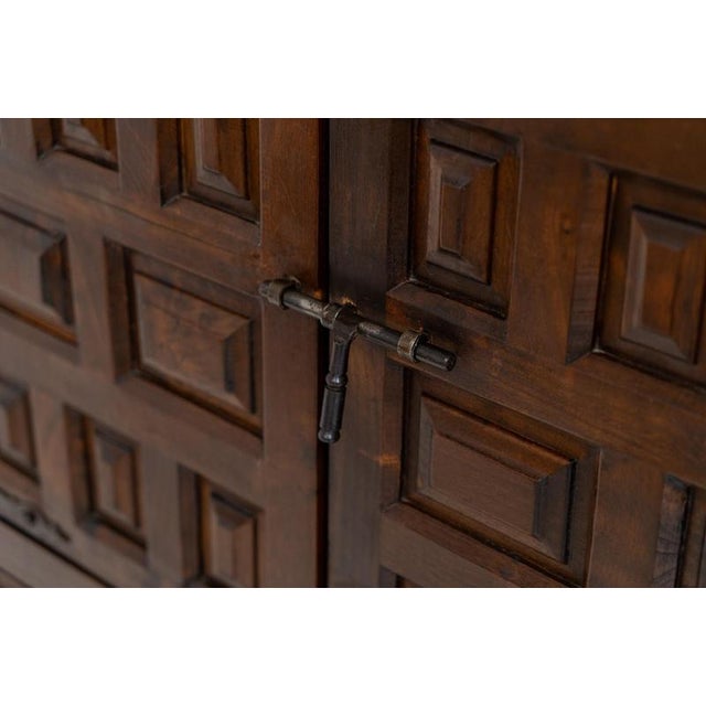 Spanish Brutalist Cabinet in Wood For Sale - Image 11 of 16