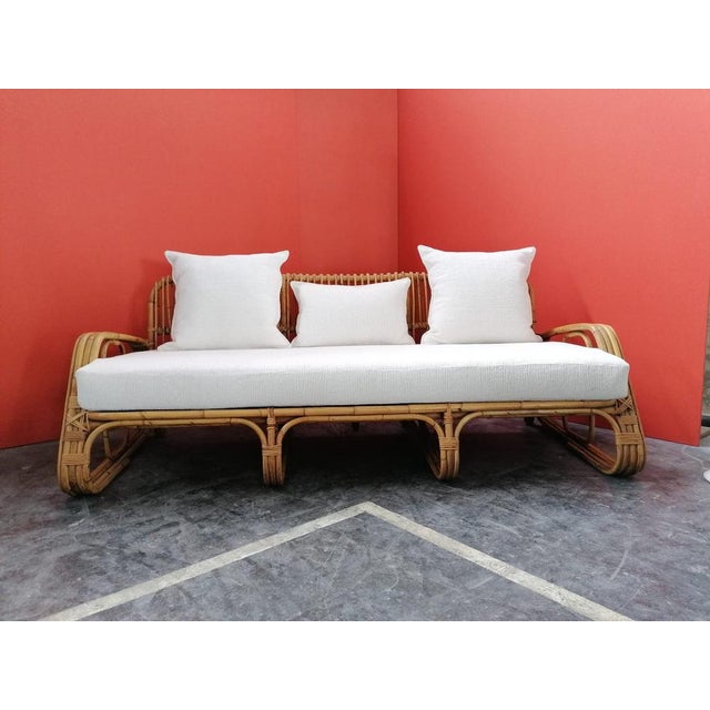 Mid-Century Italian Rattan and Bamboo Sofa, 1960s For Sale - Image 14 of 14