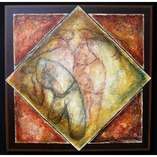 2000 - 2009 Pnina Granirer, A Man And A Woman, Painting on Canvas For Sale - Image 5 of 5