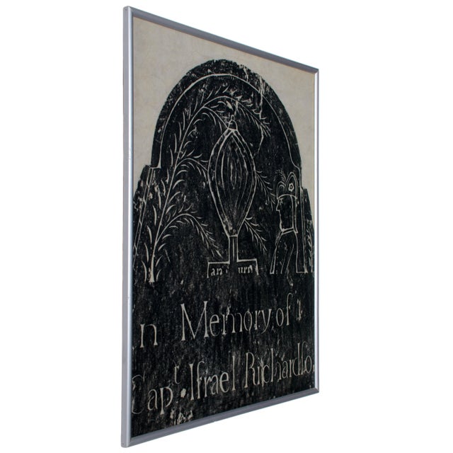 Paper Early New England Gravestone and Marker Rubbings - Set of 3 For Sale - Image 7 of 7