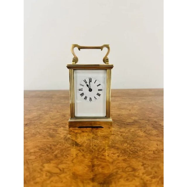 Victorian Brass Carriage Clock, 1890s For Sale - Image 6 of 6