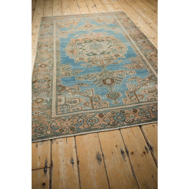 Blue 1940s Vintage Persian Hamadan Pomegranate Medallion Rug For Sale - Image 8 of 12