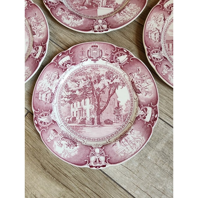 Purple United States Navy Wedgwood Mulberry Plates For Sale - Image 8 of 11