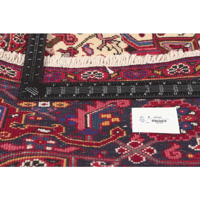 Mid 20th Century Mid 20th Century Vintage Persian Heriz Rug - 07'10 x 11'04 For Sale In Dallas - Image 6 of 9
