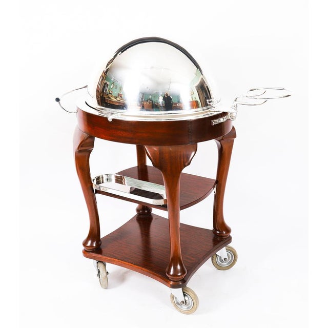 1930s Antique Art Deco Drakes Silver Plated Beef Carving Trolley, 1930s For Sale - Image 5 of 18