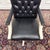 Classic English White Chesterfield Office Chair For Sale - Image 6 of 8