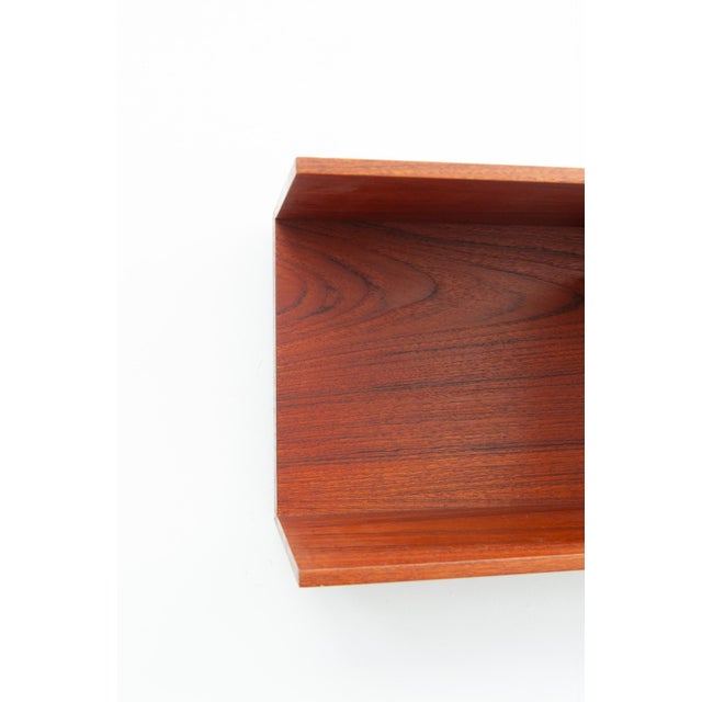 Wilhelm Renz Teak Wall Shelf by Walter Wirz for Wilhelm Renz, 1960s For Sale - Image 4 of 8