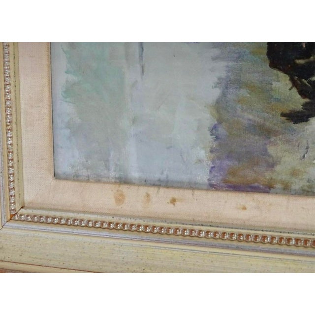 Wood American Expressionist Oil Painting by Artist Helen St. Clair, 14” X 17” For Sale - Image 7 of 9
