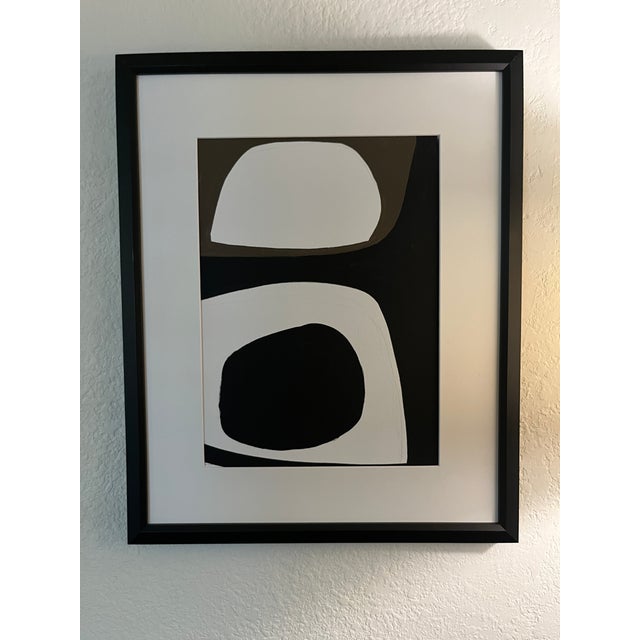 Coffee Monochromatic Composition I-IV, Framed Set of Four Paintings For Sale - Image 8 of 9
