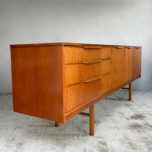 1960s British Teak Sideboard with Sculpted Handles, 1960s For Sale - Image 5 of 16