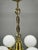 Vintage Czech Art Deco Brass and Opaline Glass Globe Pendant Light, 1920s For Sale - Image 11 of 15