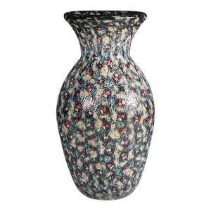 Vittorio Ferro Vase With Opaque Murrine Murano Ca. 2000s