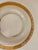 Rare 1930’s Vintage Set of 12 Tiffin-Franciscan Hand Blown Glass, Gold Etched Minton Band Salad, Dessert Plates- A Set For Sale - Image 10 of 11