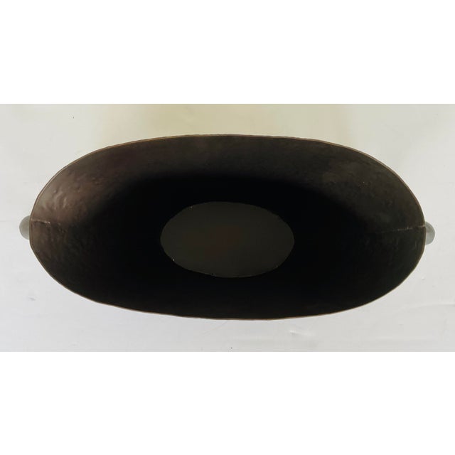 Modern Global Views Oil Rubbed Bronze Finished Iron Ring Handled Bowl For Sale - Image 3 of 4
