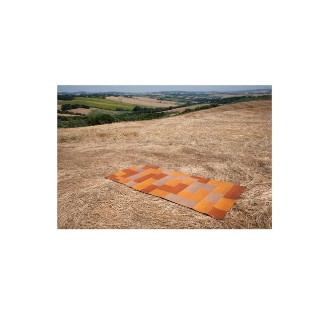 Mathe 1 Light Rectangular Floor Rug by Oscar Maschera Dimensions: W 130 x H 200 cm. Materials: Vegetable leather.