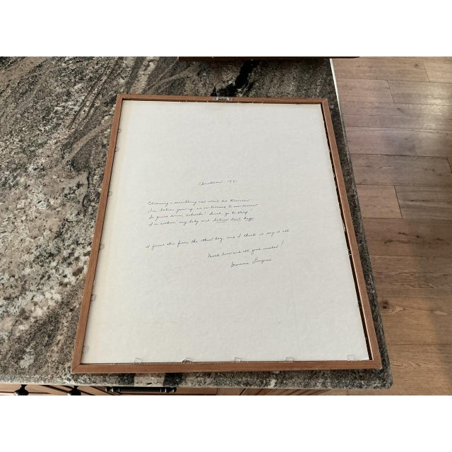 Adorable baby in lovely cross stitch framed picture. All hand done in soft colors with expert skill. This was lovingly...