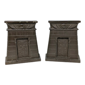 1920s "Egyptian Tomb" Bookends by Bradley & Hubbard