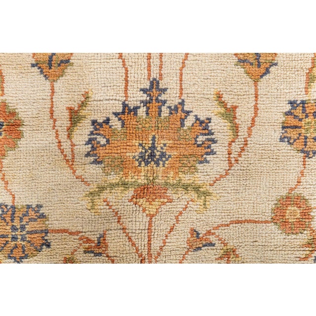 Antique Turkish Oushak Rug For Sale - Image 9 of 10