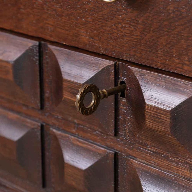 1940s French Carved Wood Sideboard by Charles Dudouyt, Attributed For Sale - Image 10 of 17