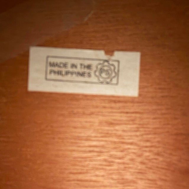 Vintage Philippine Bamboo and Handwoven Rattan Oval Coffee Table For Sale - Image 11 of 12