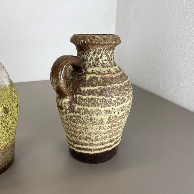 Pottery Fat Lava Vases from Scheurich, Germany, 1970s, Set of 2 For Sale - Image 16 of 18