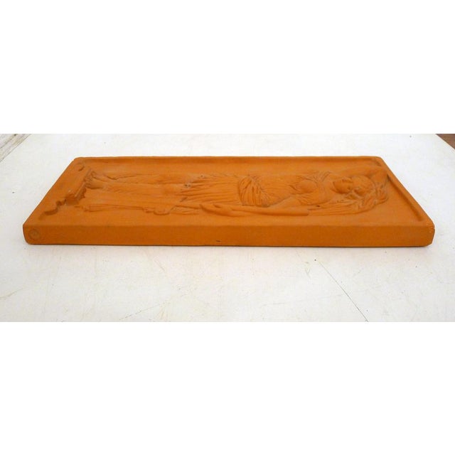 Unknown, Bas-Relief of a Woman, 1960s, Terracotta For Sale - Image 5 of 13