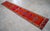 Hand-Knotted Turkish Runner Rug. Bright Orange Narrow Hallway Decor Kitchen Rug - 2' X 12'4" For Sale - Image 10 of 16