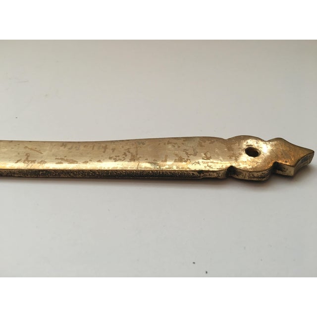 1920's Vintage Cast Brass Applique Header For Sale - Image 4 of 5