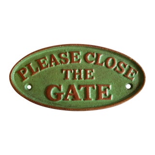 Cast Iron 'Beware of the Dog' Sign For Sale