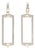 Judith Ripka Dangle Earrings, 18k White Gold & Sterling Silver, Length 2.25 Inch, Pair For Sale