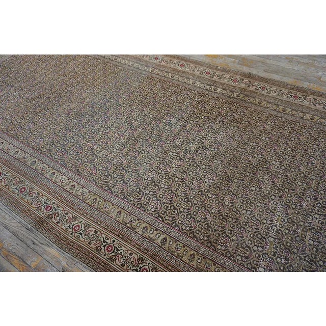 Brown Mid 19th Century N.E. Persian Khorassan Moud Gallery Carpet For Sale - Image 8 of 9