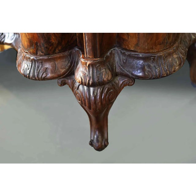 Rococo Antique Italian Burlwood Veneer Armoire For Sale - Image 3 of 12