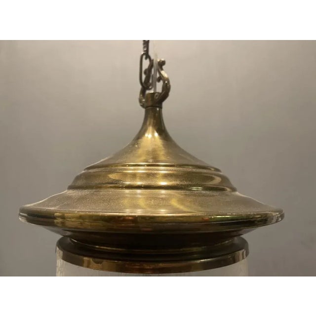 1960s Vintage Glass Light Pendant in Bronze, 1960s For Sale - Image 5 of 7