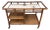 John Wisner for Ficks Reed Style Faux Bamboo Rattan Bar Cart With Tile Top, Mid-Century For Sale
