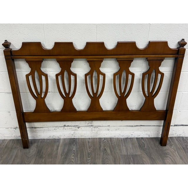Chippendale Vintage Full Size Chippendale Style Headboard For Sale - Image 3 of 9