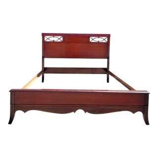 Vintage Duncan Phyfe Style Mahogany Full Size Bed For Sale
