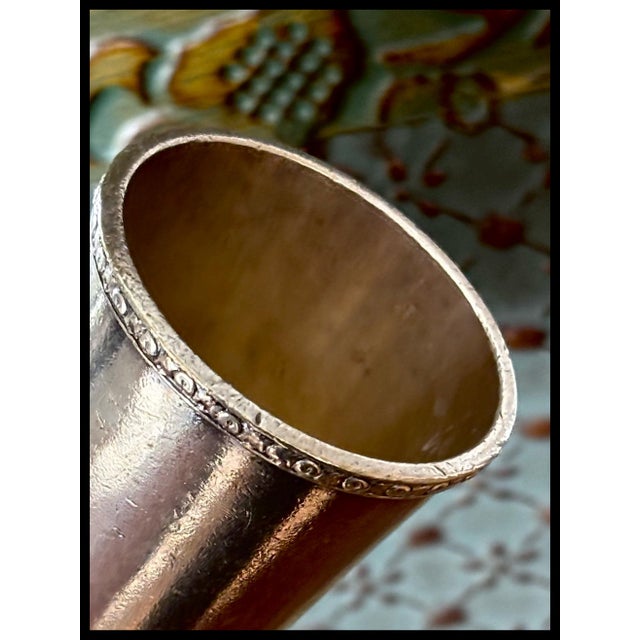 Art Deco Antique Silverplate Trumpet Bud Vase - Benjamin Franklin Hotel For Sale - Image 3 of 9