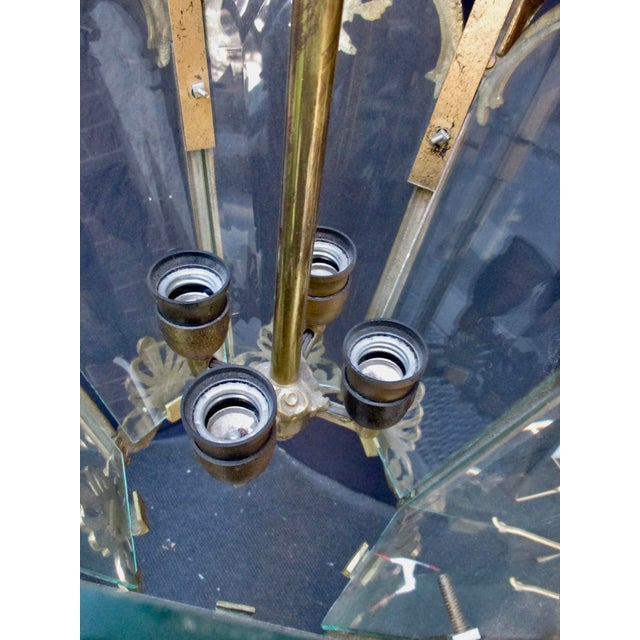 French Mid Century French Ormolu Lantern For Sale - Image 3 of 12