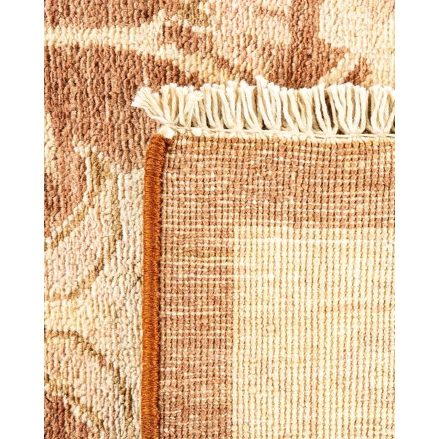 1990s Vintage Traditional Hand Knotted Wool Area Rug, Gold - 7'10" X 10'0" For Sale - Image 5 of 9