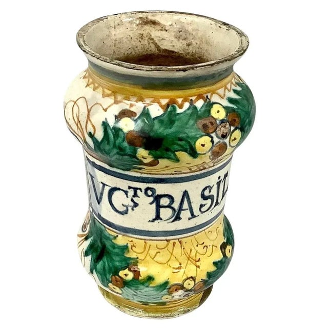 17th Century Italian Faience Apothecary Jar For Sale - Image 9 of 10